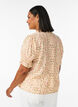 Gebl&uuml;mte Bluse aus Viskose mit kurzen &Auml;rmeln und R&uuml;schenkragen, Gelb, Model image number 2