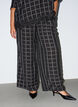Karierte Hose mit weitem Bein, Schwarz, Model image number 2
