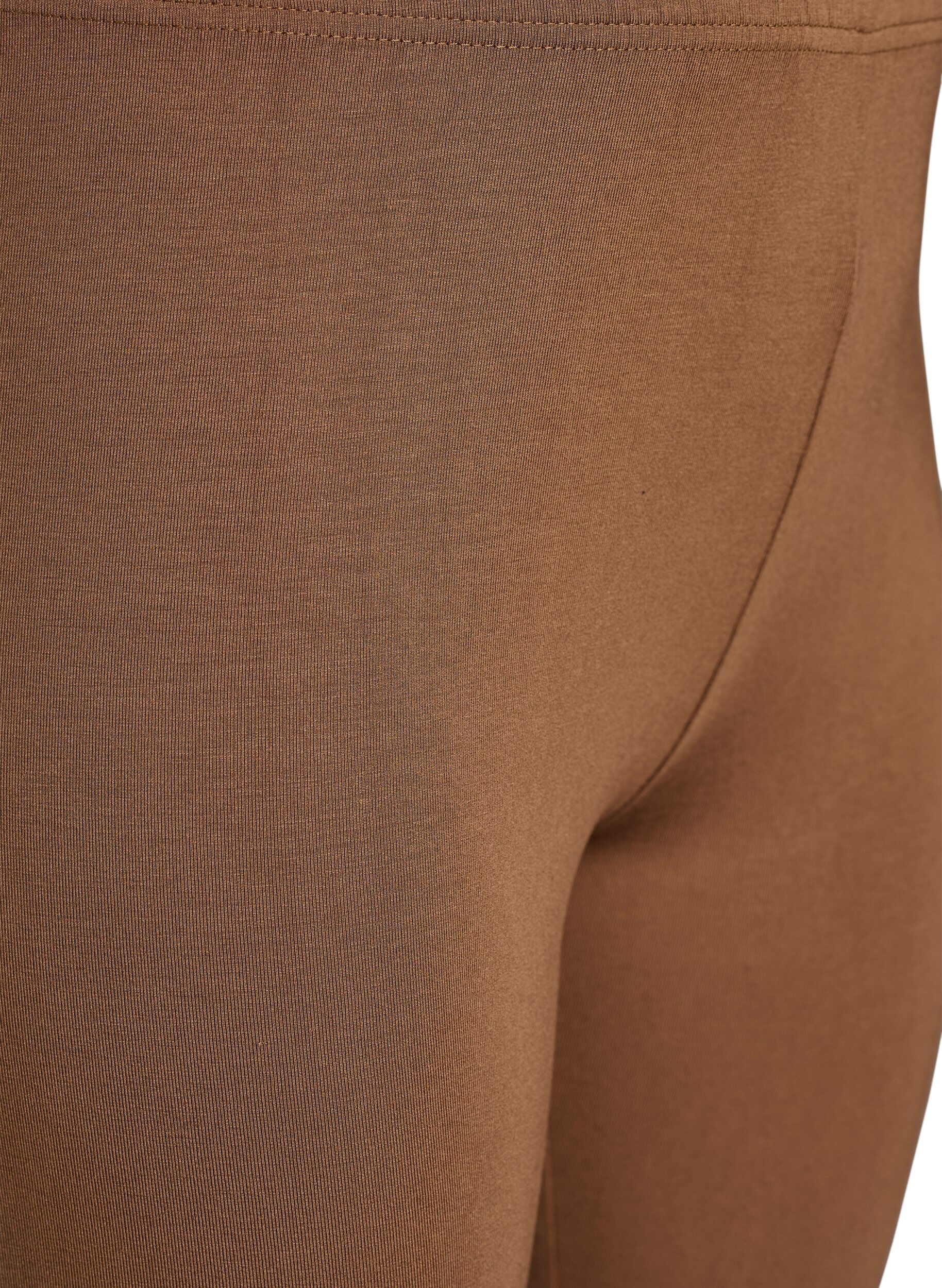 ZizziLeggings basiques longueur 3/4 en viscose, Marron, Packshot image number 2