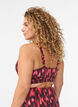 Bikinioberteil mit Print und R&uuml;schendetails, Pink, Model image number 1