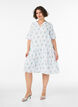 Robe courte &eacute;vas&eacute;e en mousseline de coton, Vanille, Model image number 1