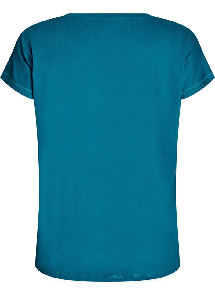 Einfarbiges Trainings-T-Shirt, Gr&uuml;n, Packshot image number 1