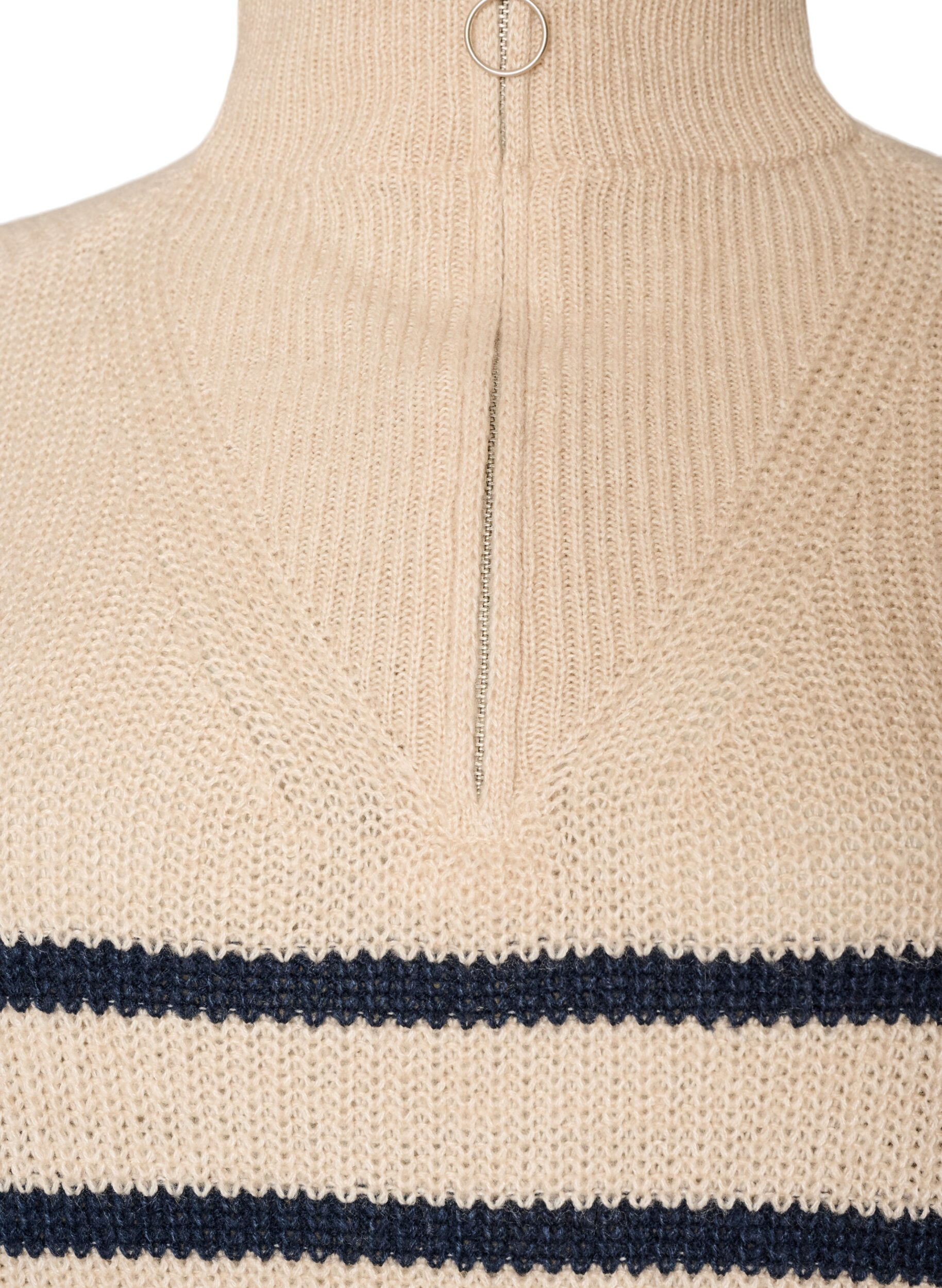 ZizziPull en tricot avec col haut et fermeture &eacute;clair, Vanille, Packshot image number 2
