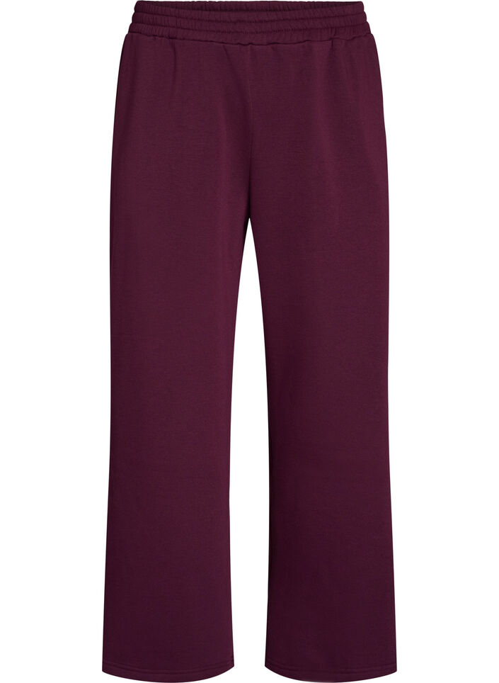 Pantalon de jogging taille haute avec coupe ample, Violet, Packshot image number 0