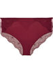 Culotte avec maille et finitions en dentelle brod&eacute;e, Bordeaux, Packshot image number 0