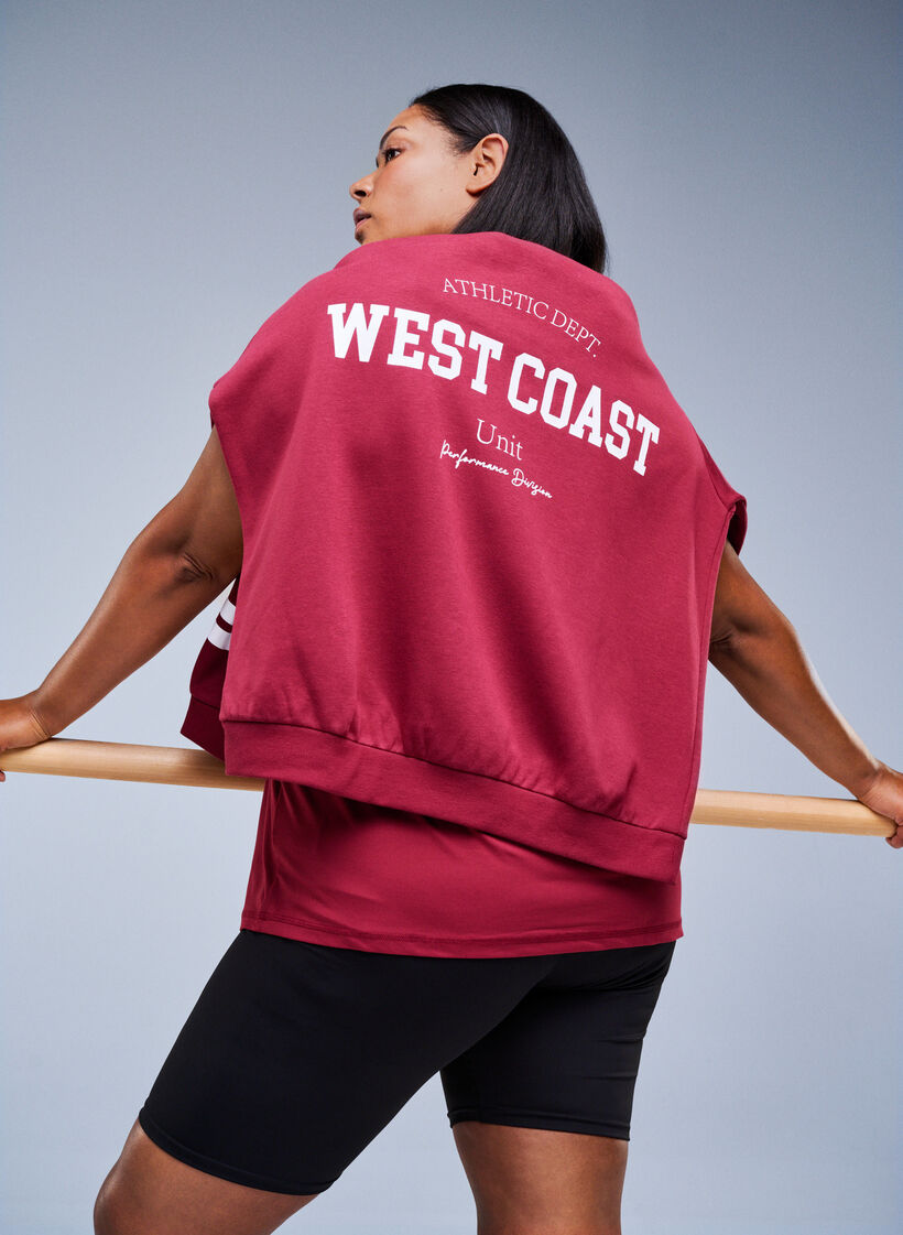 Einfarbiges Trainings-T-Shirt, Rot, Image image number 0