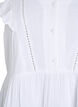 Blouse sans manches en mousseline de coton avec volants, Blanc, Packshot image number 2