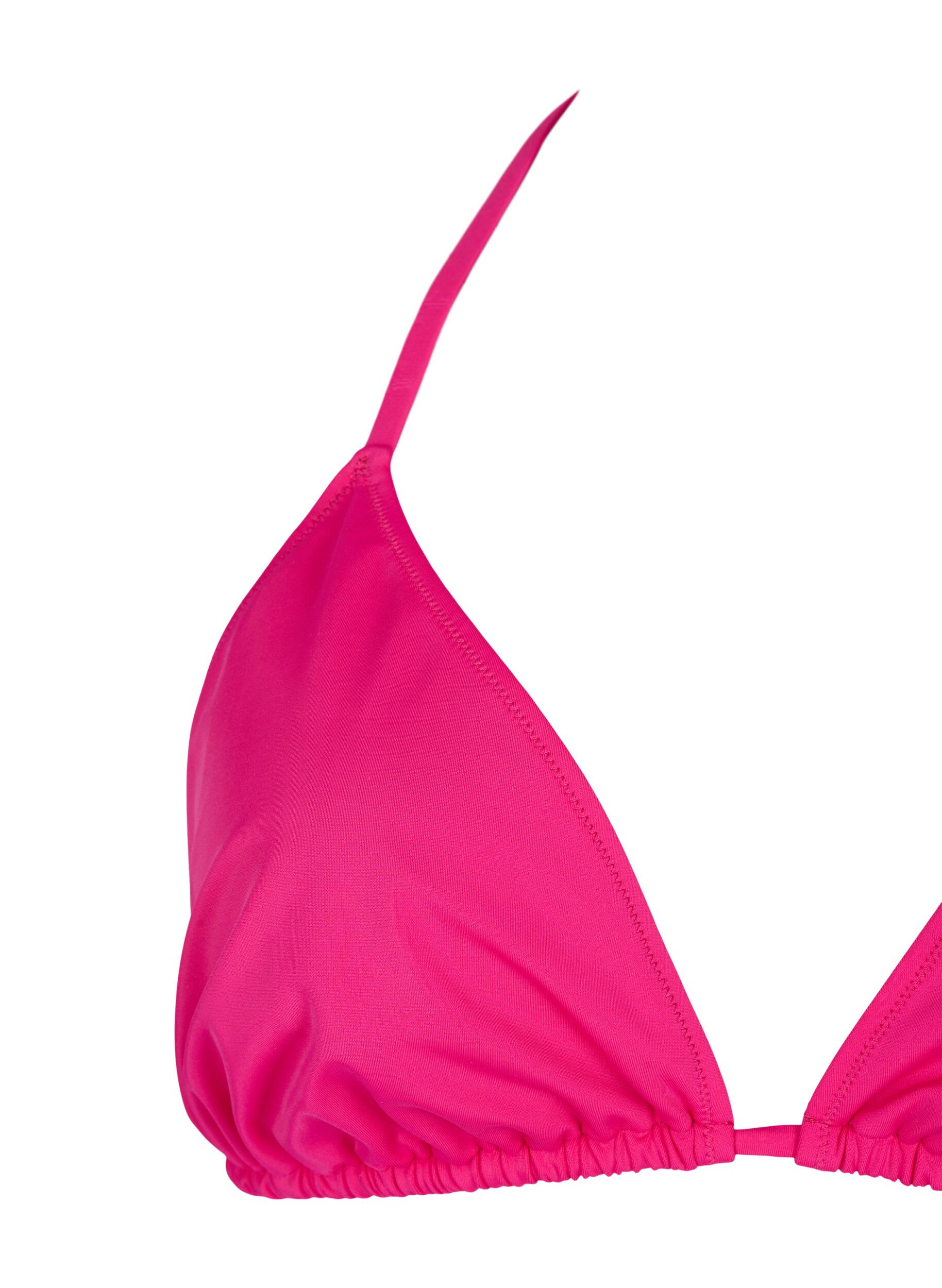 Zizzi Einfarbiges Triangel-Bikinioberteil, Pink, Packshot image number 2
