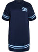 Kurzes T-Shirt-Kleid mit sportlichen Details, Blau, Packshot image number 0