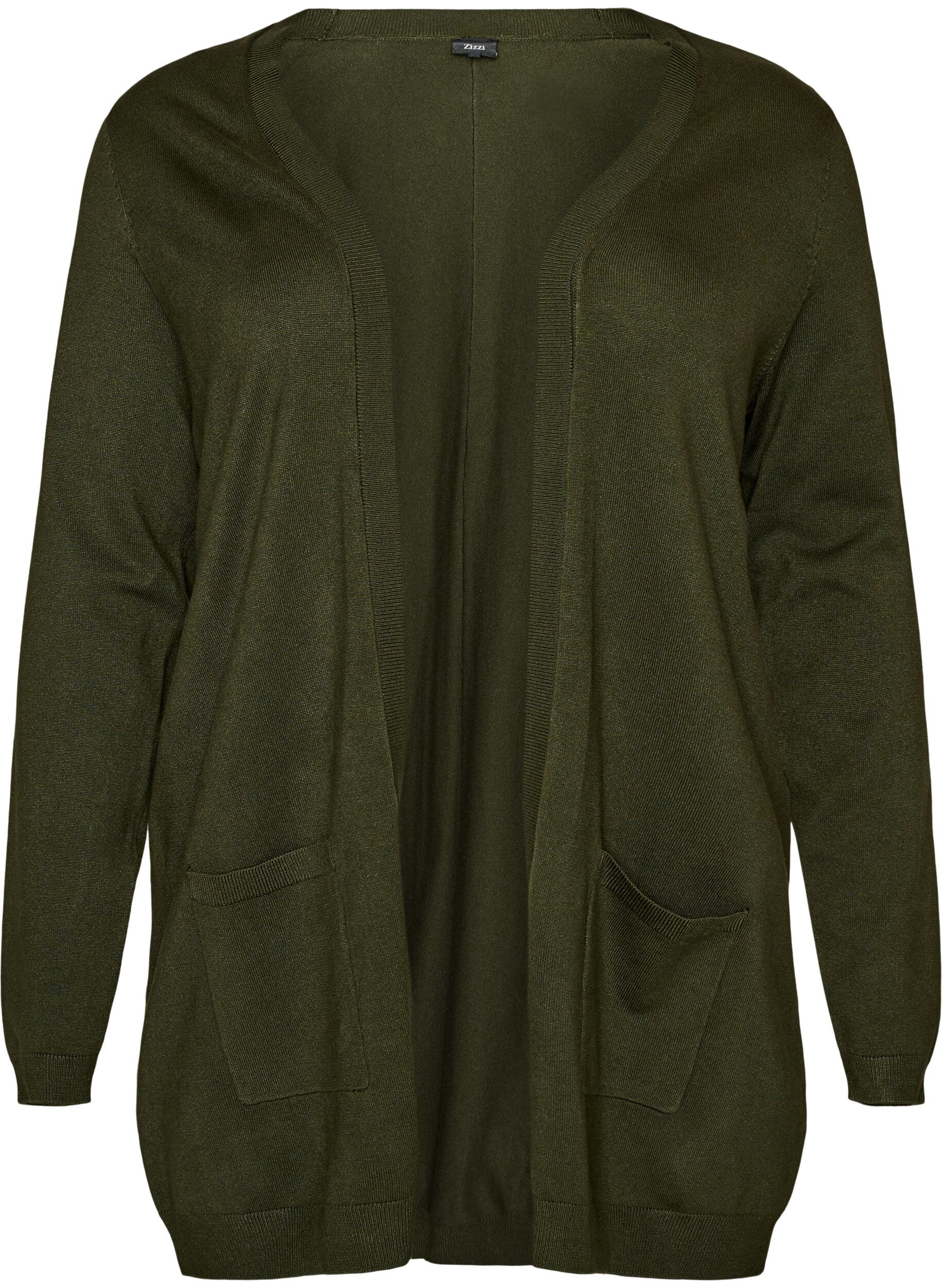 Long cardigan tricot&eacute; dans un m&eacute;lange de viscose