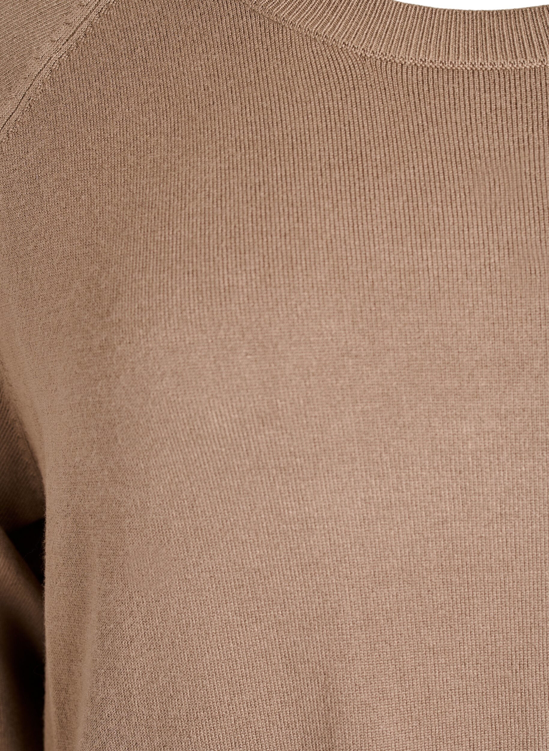 ZizziStrickbluse mit seitlichen Kn&ouml;pfen, Beige, Packshot image number 2