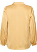 Bluse mit Hemdkragen und V-Ausschnitt, Gelb, Packshot image number 1