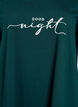 Chemise de nuit à manches courtes en coton biologique, Vert foncé, Packshot image number 2