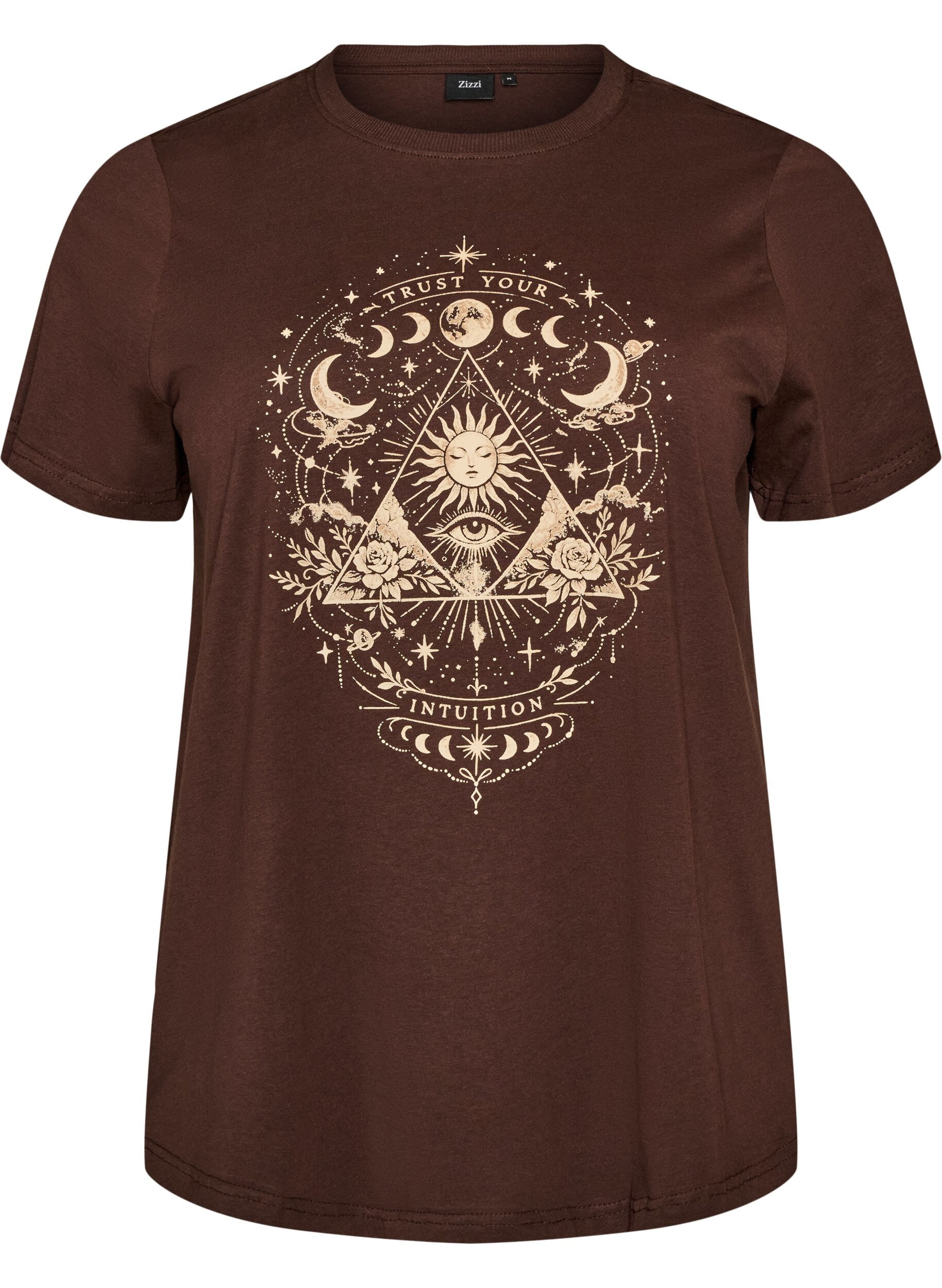 T-shirt en coton avec imprim&eacute; devant