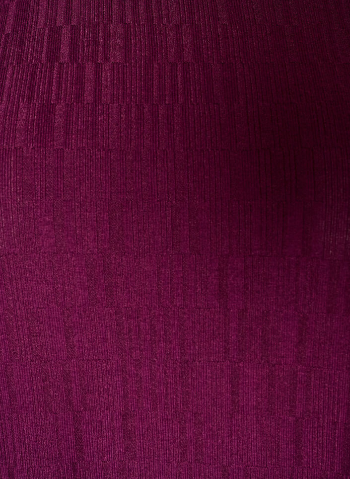 Chemisier &agrave; texture et manches 3/4, Violet, Packshot image number 2