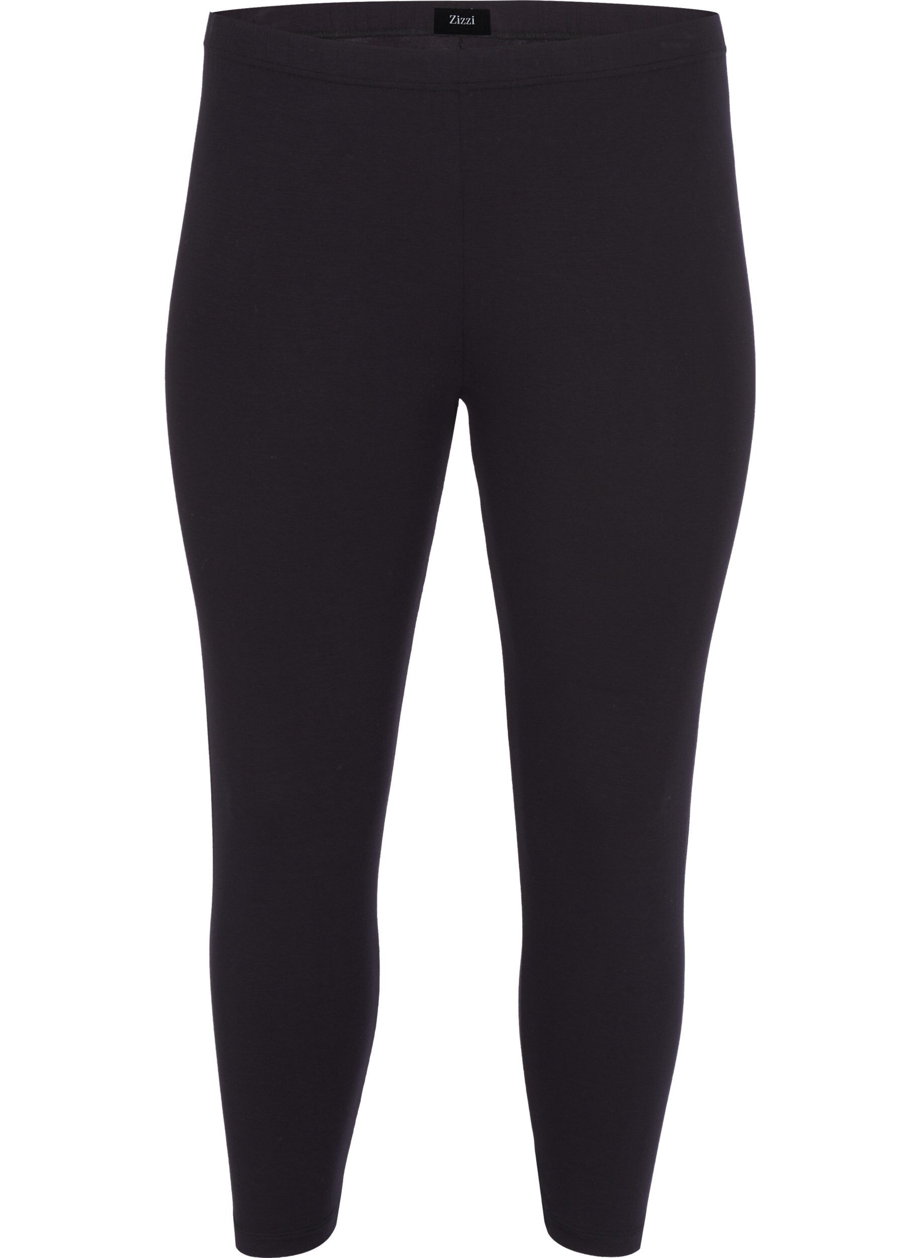 Zizzi Leggings 3/4 basiques en viscose, Noir, Packshot image number 0