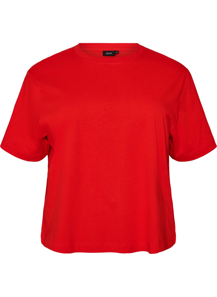 T-shirt coupe boxy en coton, 0942, Packshot image number 0