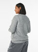 Pull brod&eacute; de perles, Gris, Model image number 2