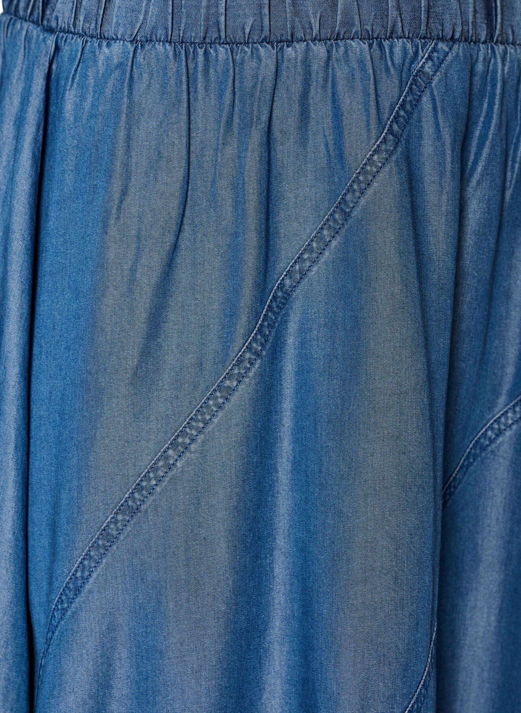 ZizziJupe longue aspect denim en TENCEL&trade; Lyocell, Bleu, Packshot image number 2