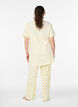Pyjamahose aus weichem Jersey mit hoher Taille und Frucht-Print, Gelb, Model image number 1