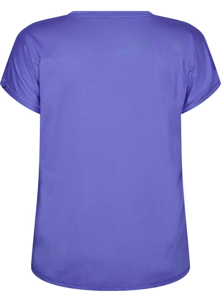 T-shirt de sport couleur unie, Bleu, Packshot image number 1