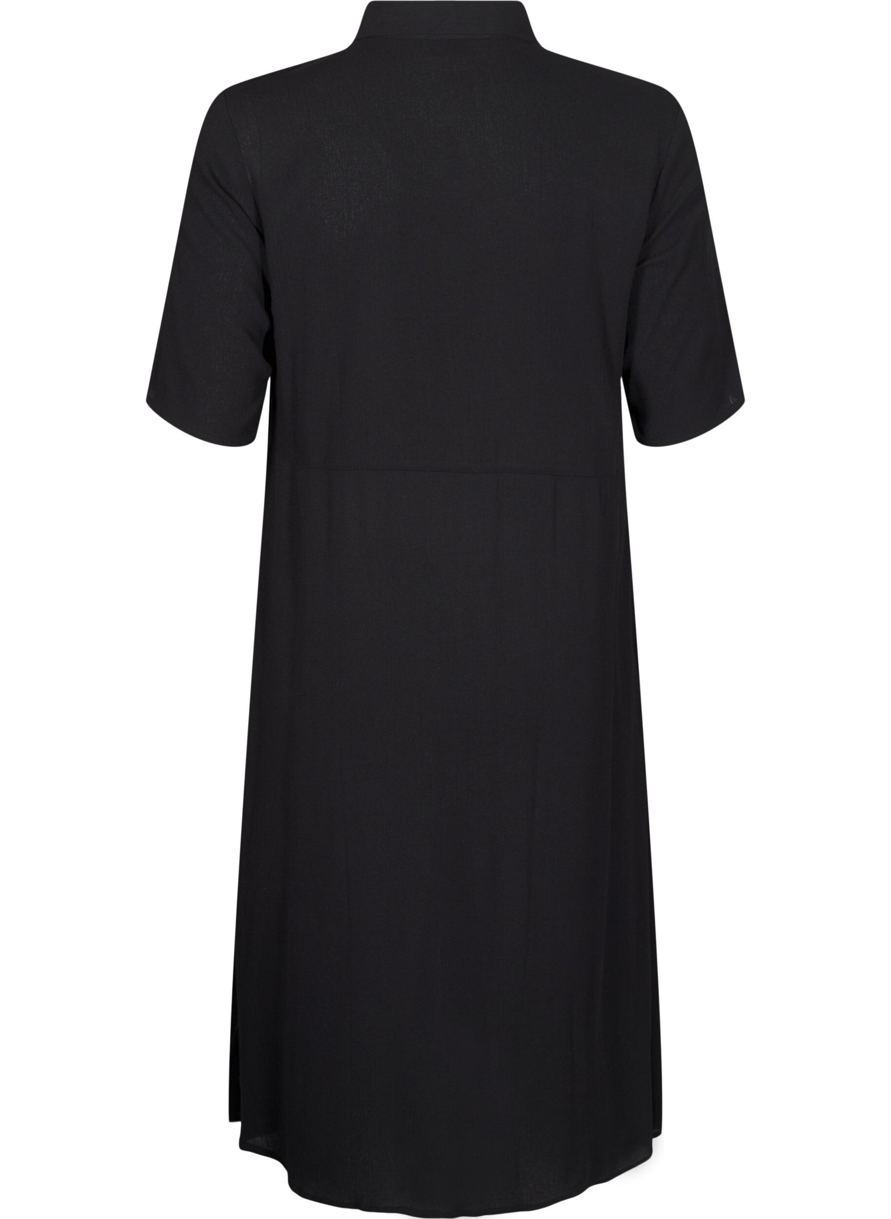 ZizziRobe chemise mi-longue &agrave; manches courtes, Noir, Packshot image number 1