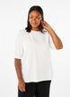  Viskosebluse mit 1/2 Ärmeln, Bright White, Model image number 0