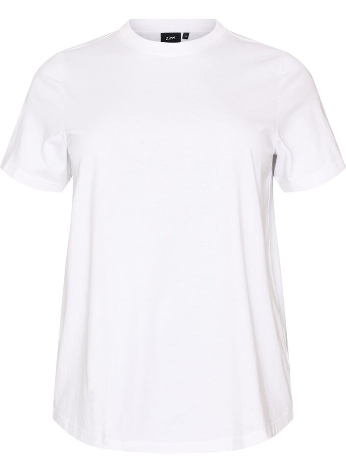T-shirt aus Baumwolle mit Print, Wei&szlig;, Packshot image number 0
