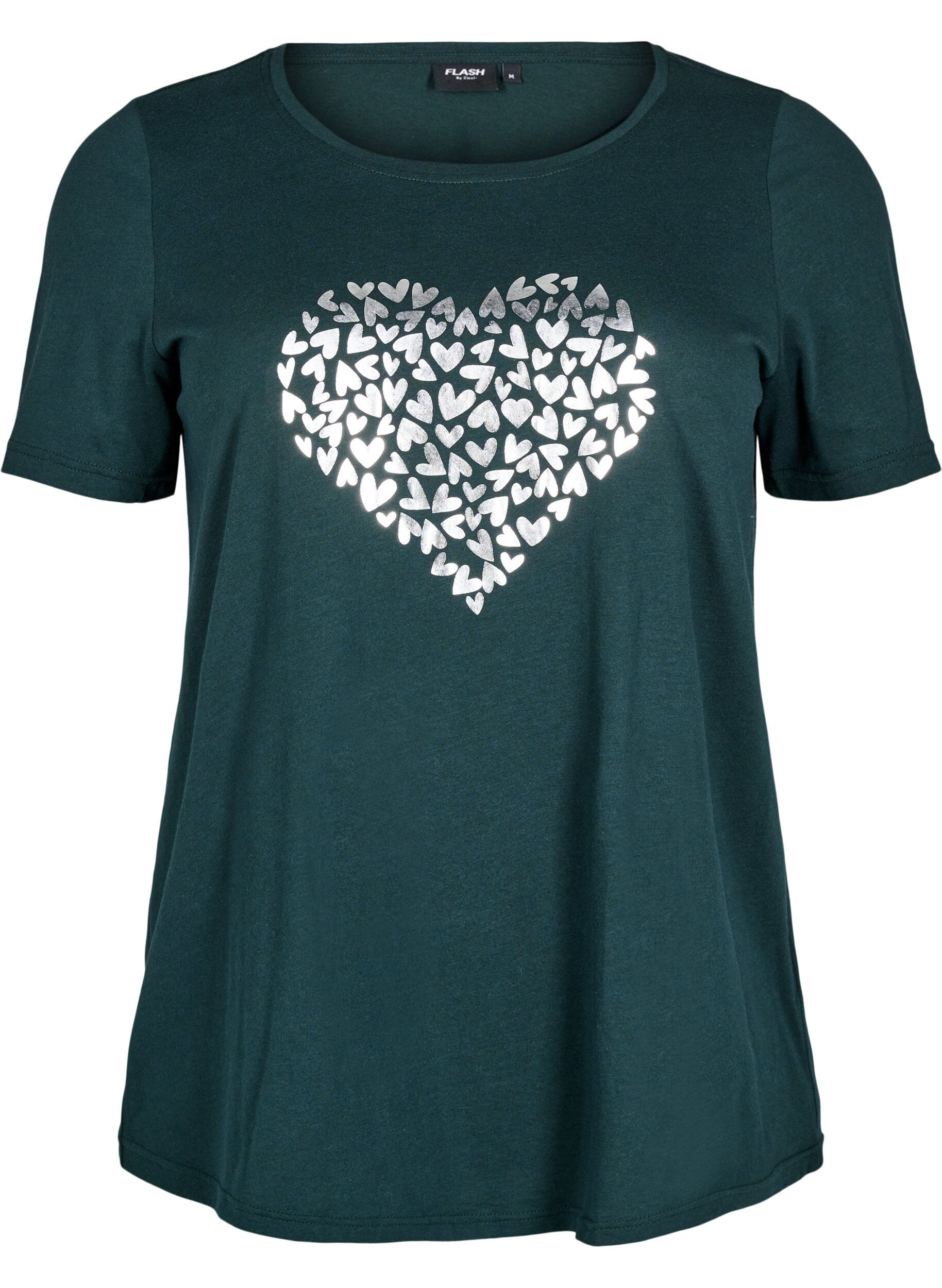 Zizzi FLASH &ndash; T-shirt avec motif, Vert fonc&eacute;, Packshot image number 0