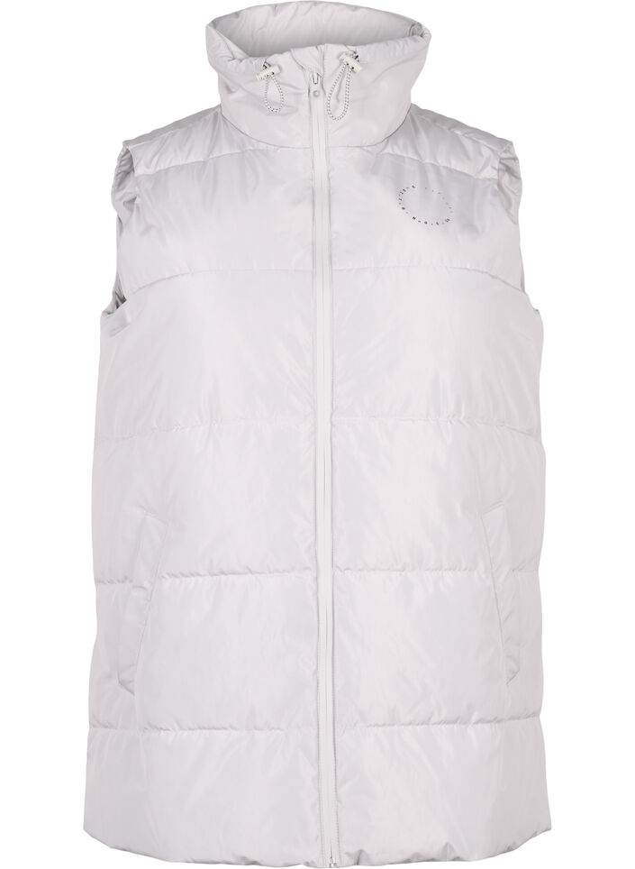 Gilet de sport avec col montant et poches, Pearl Blue, Packshot image number 0