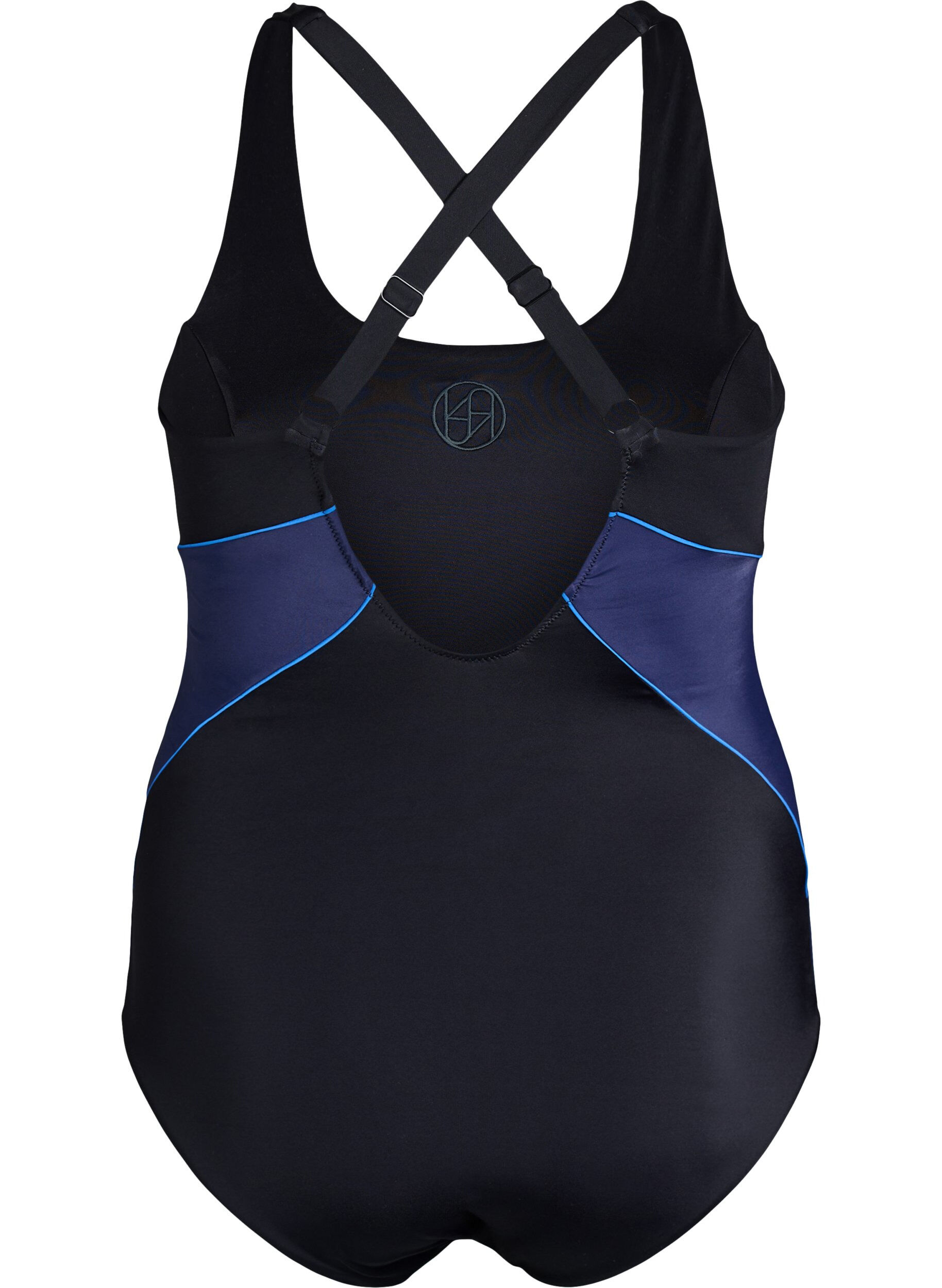 ZizziMaillot de bain de sport avec bretelles crois&eacute;es, Noir, Packshot image number 1