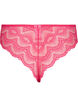 Culotte brésilienne en dentelle avec taille régulière, Rose, Packshot image number 1