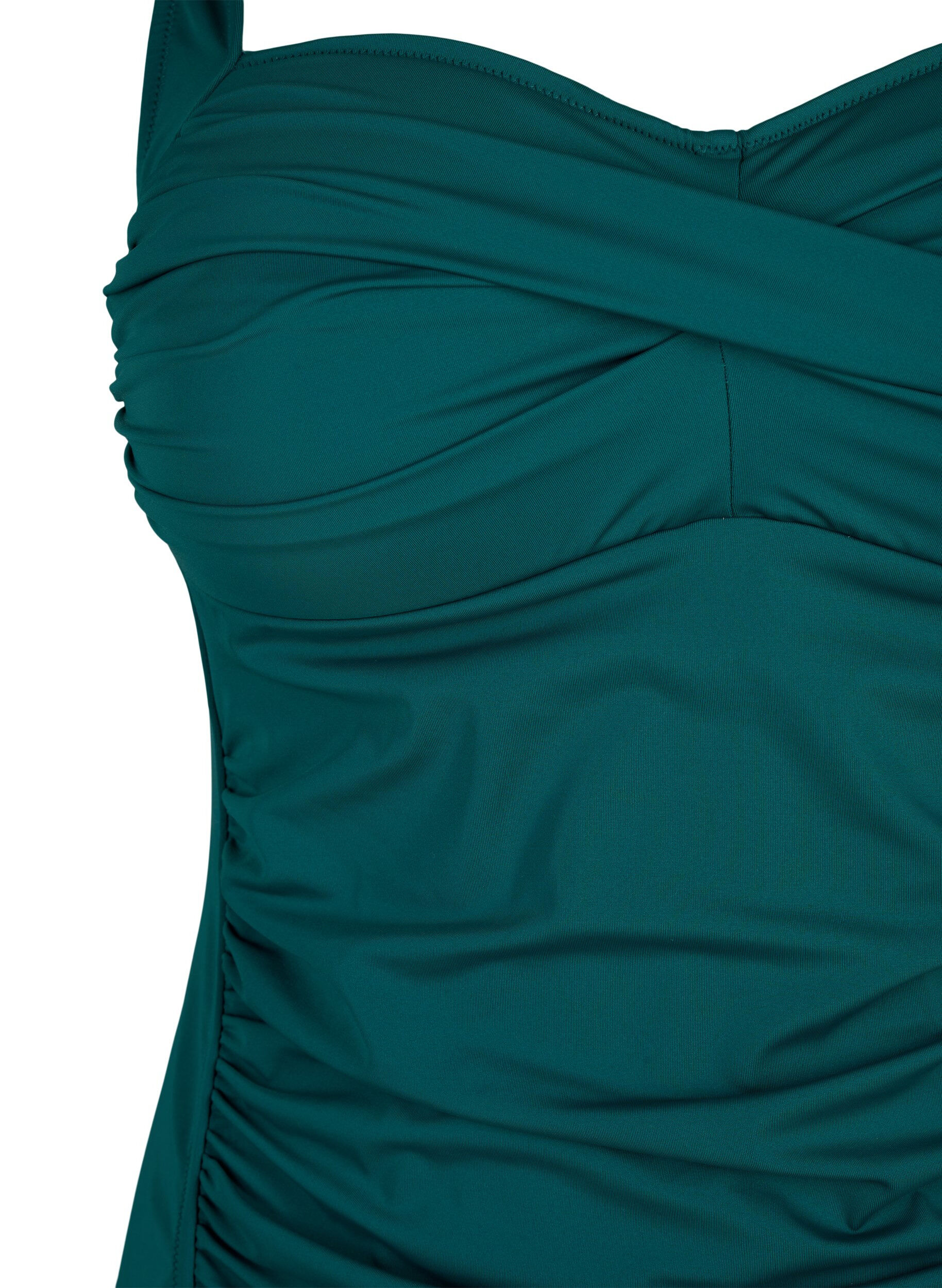 Zizzi Tankini mit Drapierung, Gr&uuml;n, Packshot image number 2