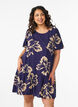 Robe en viscose avec d&eacute;coupe, Bleu, Model image number 0