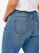 Jean Mille coupe Mom taille haute, Bleu, Model image number 3