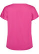 Lockeres Trainings-T-Shirt mit V-Ausschnitt, Pink, Packshot image number 1