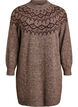 Kleid aus Strick mit Jacquard-Muster, Braun, Packshot image number 0