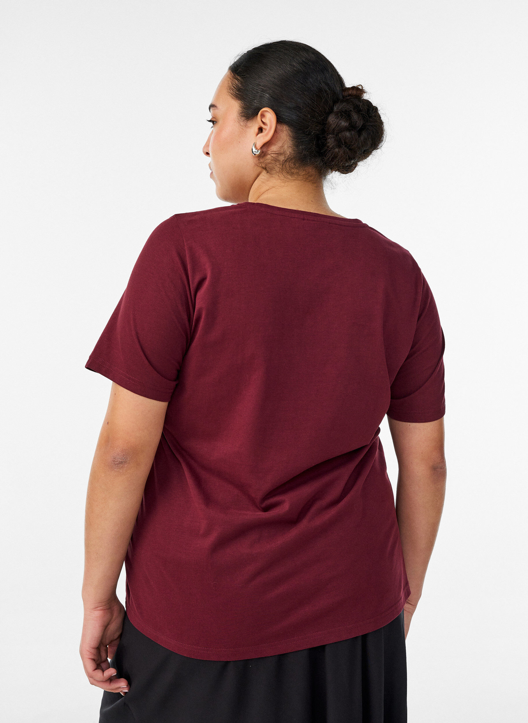 ZizziT-shirt imprim&eacute;, Bordeaux, Model image number 2