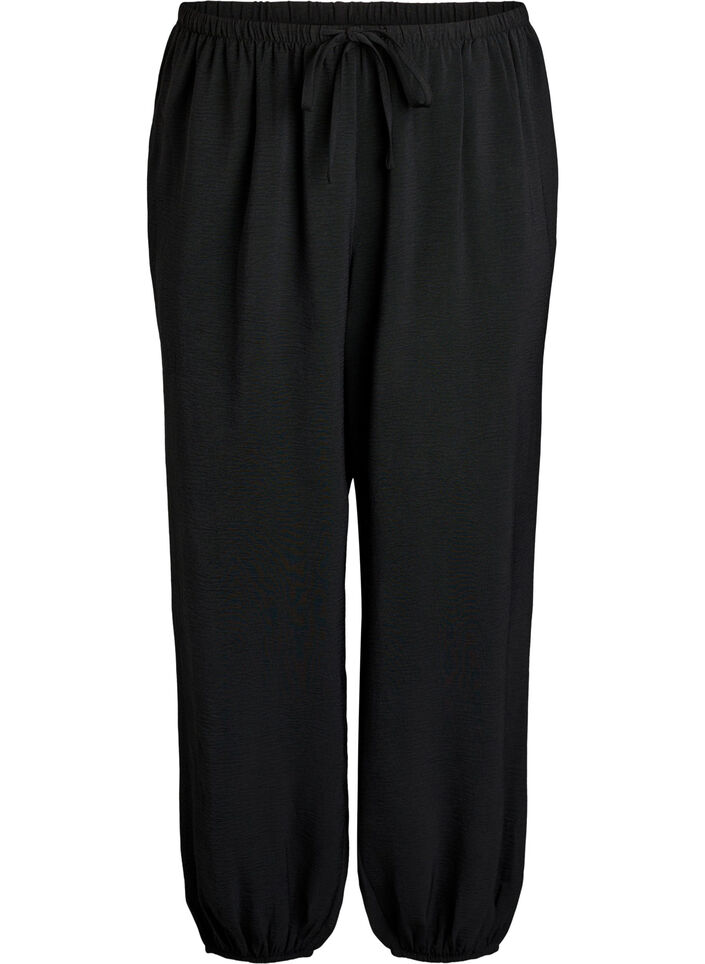 Pantalon balloon taille haute, Noir, Packshot image number 0