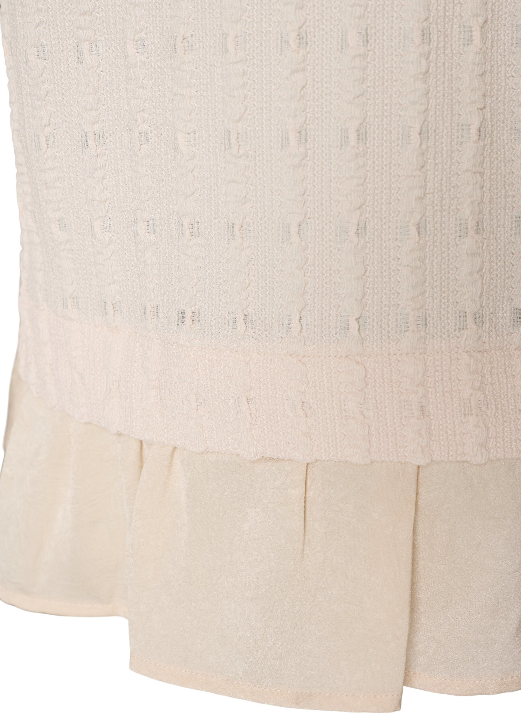 ZizziBlouse structur&eacute;e avec ourlet &agrave; volants, Vanille, Packshot image number 3