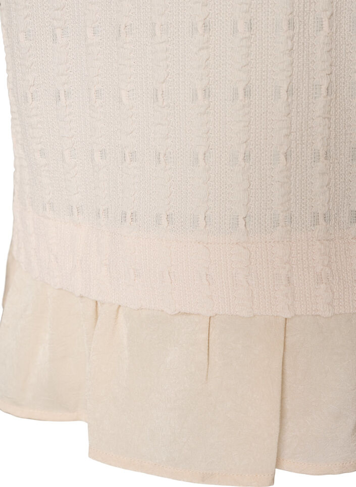 Blouse structur&eacute;e avec ourlet &agrave; volants, Vanille, Packshot image number 3