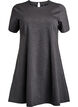 Robe courte &eacute;vas&eacute;e en jersey, Gris anthracite, Packshot image number 0