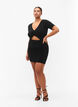 Kurzes Kleid mit Cut-out-Teil, Black, Model image number 3