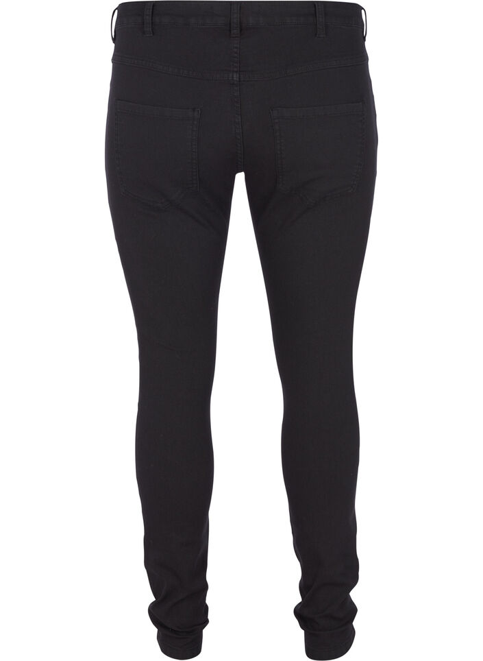 Hochtaillierte Super Slim Amy Jeans, Schwarz, Packshot image number 1