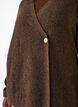 Cardigan en maille avec une fermeture asym&eacute;trique, Marron, Model image number 3