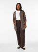 Lange Strickjacke aus einer Viskosemischung, Braun, Model image number 1