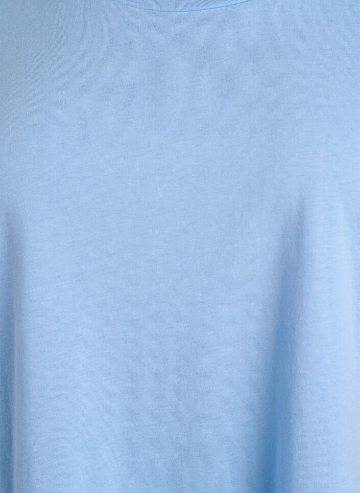 T-Shirt aus Baumwollmischung mit kurzen &Auml;rmeln, Blau, Packshot image number 2