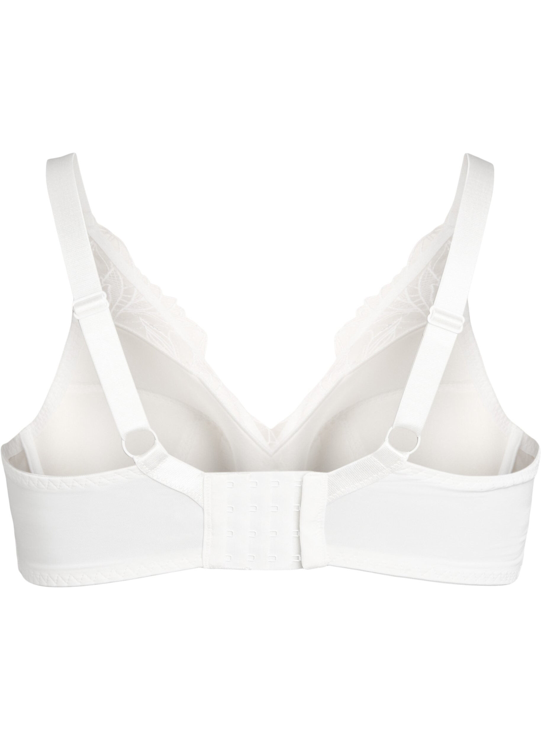 Zizzi Soutien-gorge en dentelle rembourr&eacute; avec armature, Blanc, Packshot image number 1