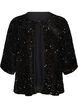 Strickjacke mit Pailletten und 3/4-&Auml;rmeln, Schwarz, Packshot image number 0