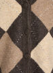Cardigan argyle avec strass, Marron, Packshot image number 2